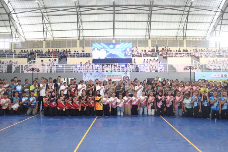 Kapolresta Sidoarjo Buka Pertandingan Bola Volly Indoor dan Volly Pantai U-17 Bhayangkara Cup Tingkat Nasional
